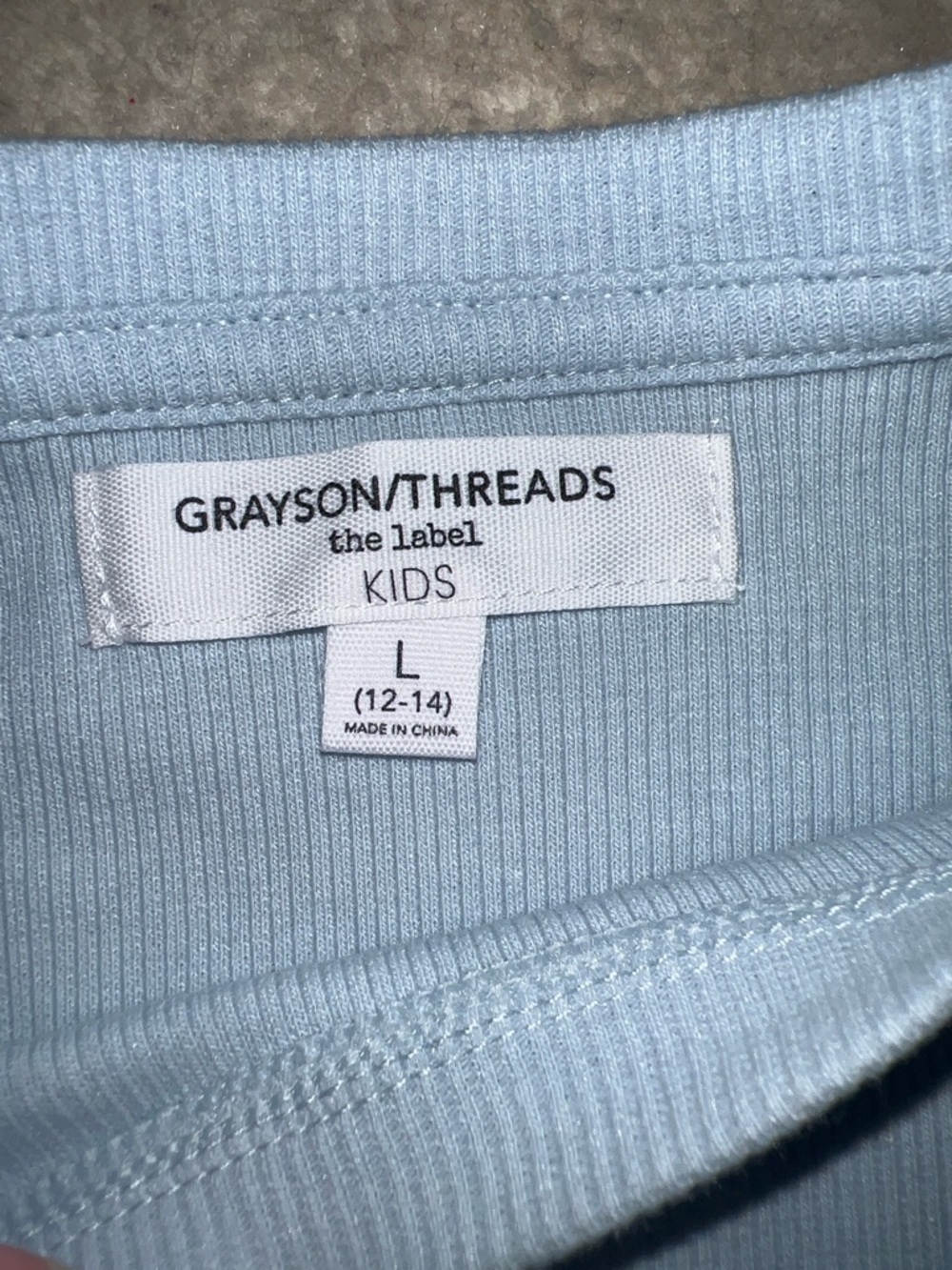 NEW Grayson Threads Light Blue Floral Ribbed Graphic Tee - Picture 3 of 6